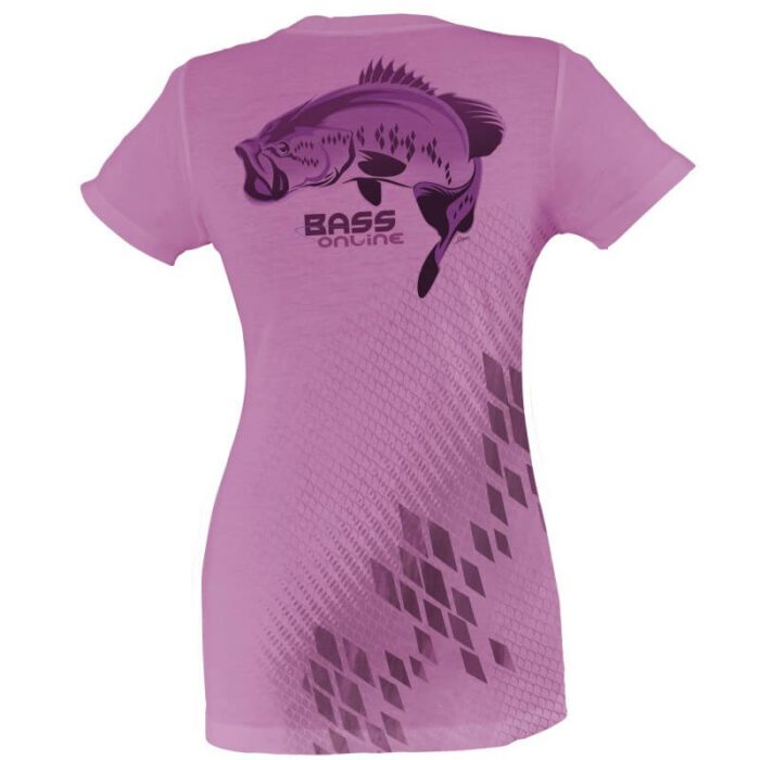 Ladies Pretty Pink Performance Short Sleeve Fishing Shirt - Image 2