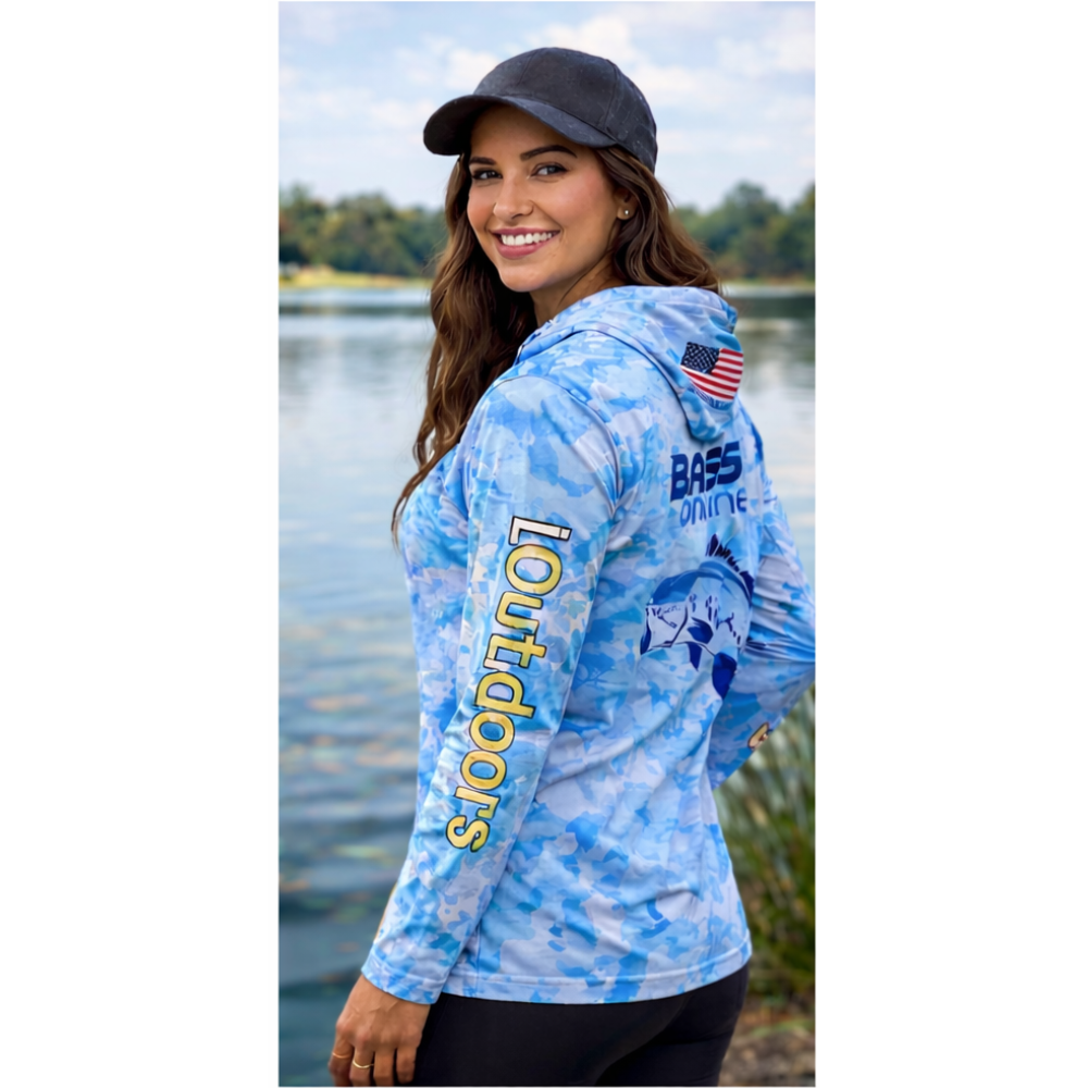 Bass Online Sun Shirt Hoodie Blue Female