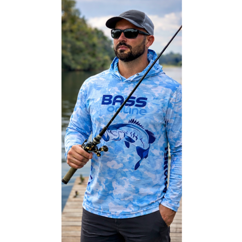 Bass Online Sun Shirt Hoodie Blue