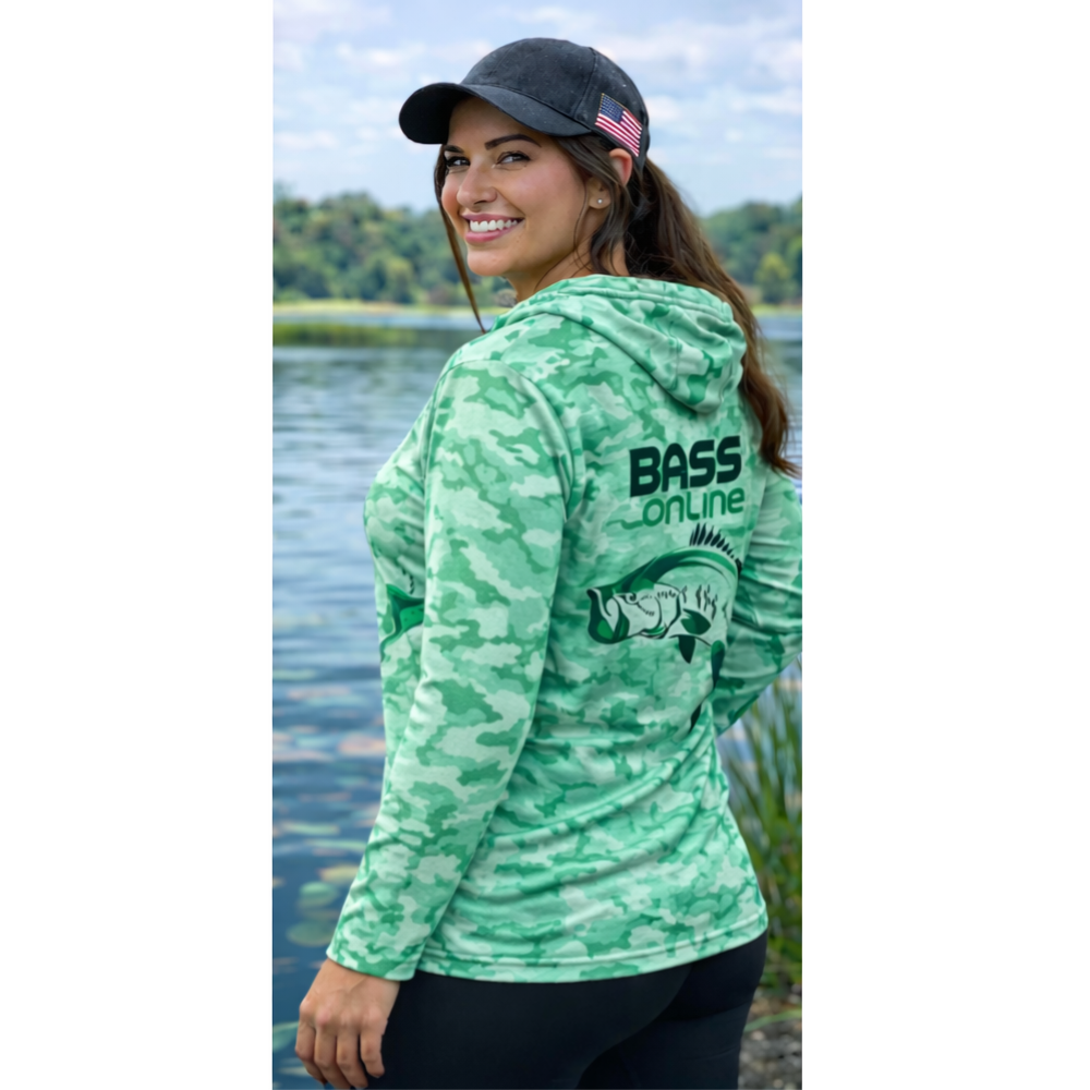 Bass Online Sun Shirt Hoodie Green Female